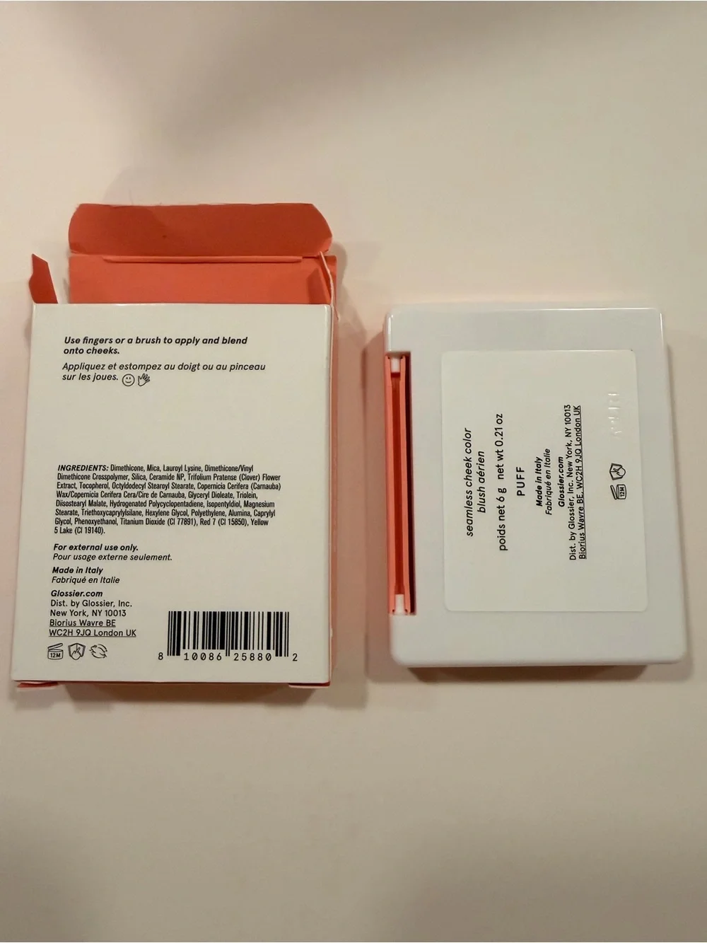 Glossier Cloud Paint Plush Blush “Puff” (light pink) BNIB seamless cheek color